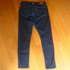 Levis 711 Skinny Jeans Womens Size 30x32 Stretch Dark Wash Denim Premium Quality